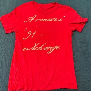 Armani Exchange Men’s Large Red Vintage T-shirt